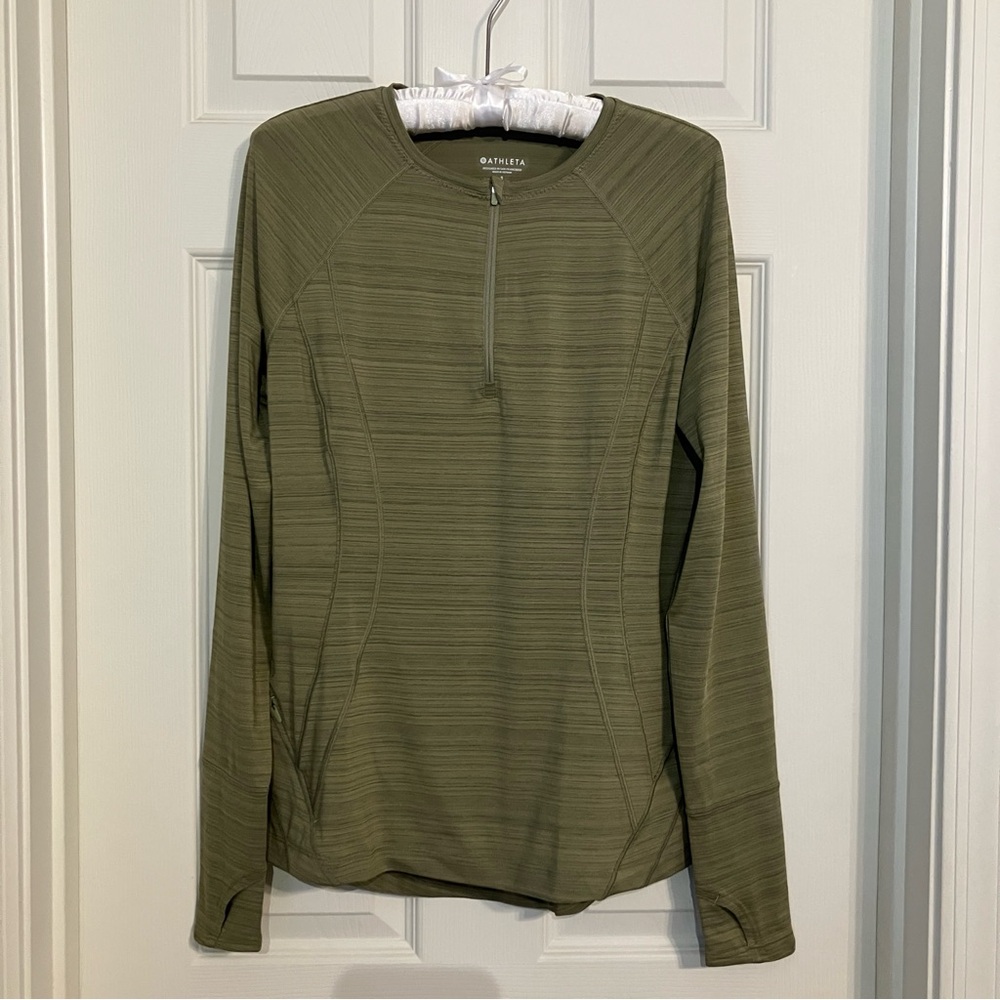 Athleta Pacifica UPF Zip Up Long-Sleeved Tee Shirt